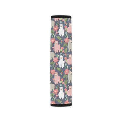 Alpaca Pattern Print Design 03 Car Seat Belt Cover