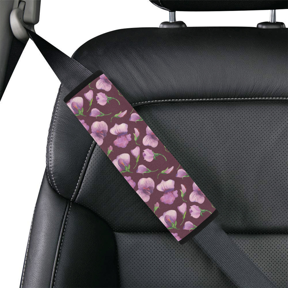 Peony Pattern Print Design PE010 Car Seat Belt Cover