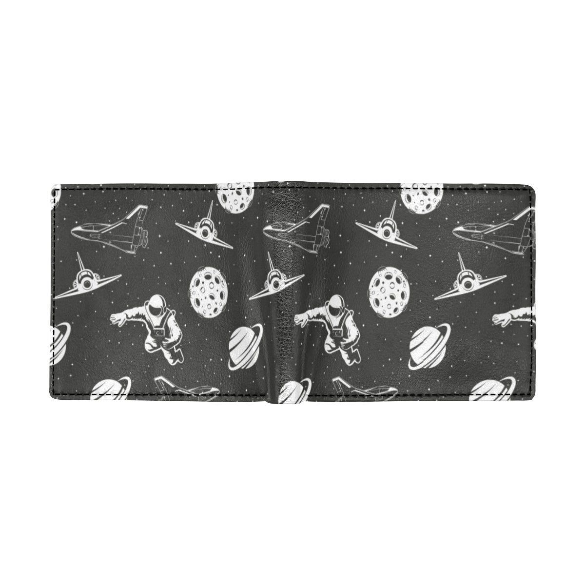 Space Astronauts Print Men's ID Card Wallet