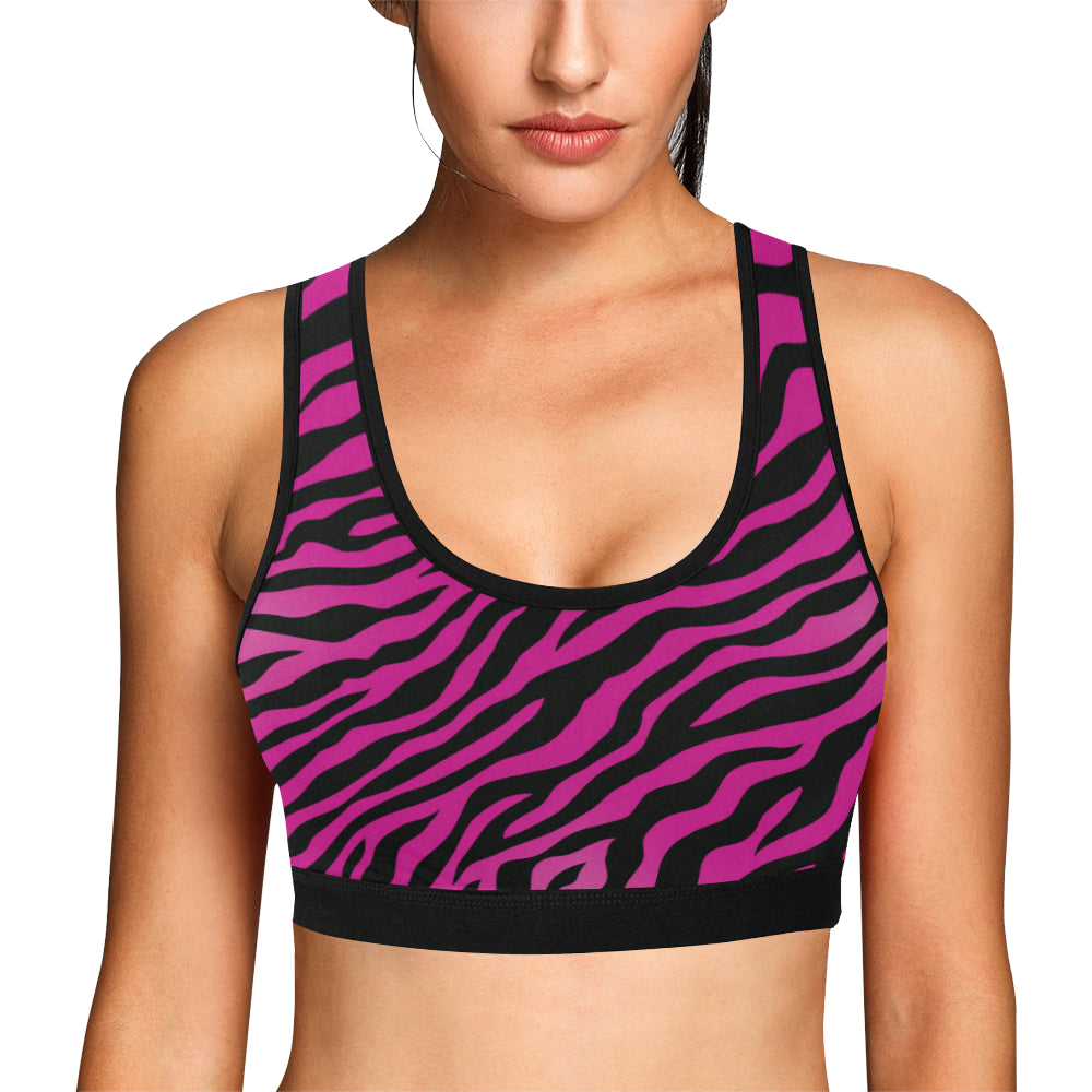 Pink Zebra Sports Bra