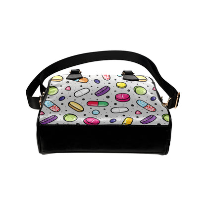 Pill Pattern Print Design A04 Shoulder Handbag