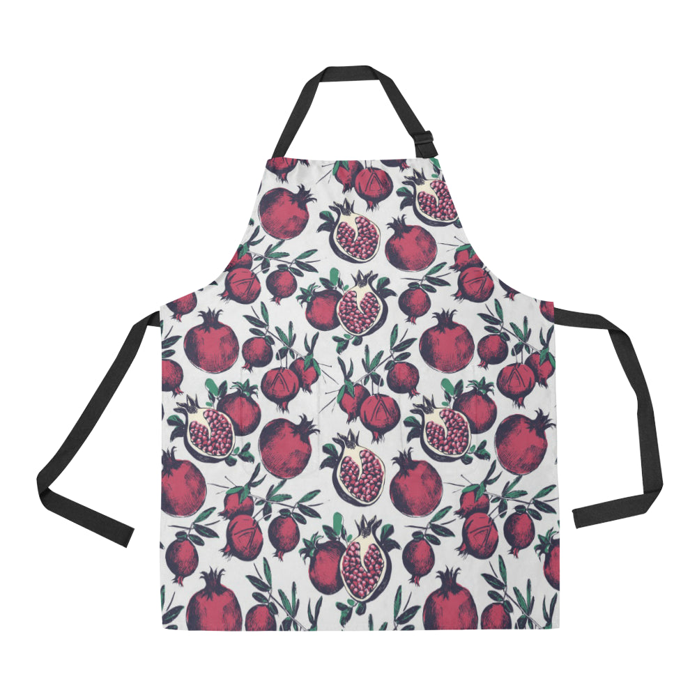 Pomegranate Pattern Print Design PG01 Apron with Pocket