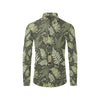 Fern Leave Green Print Pattern Men's Long Sleeve Shirt