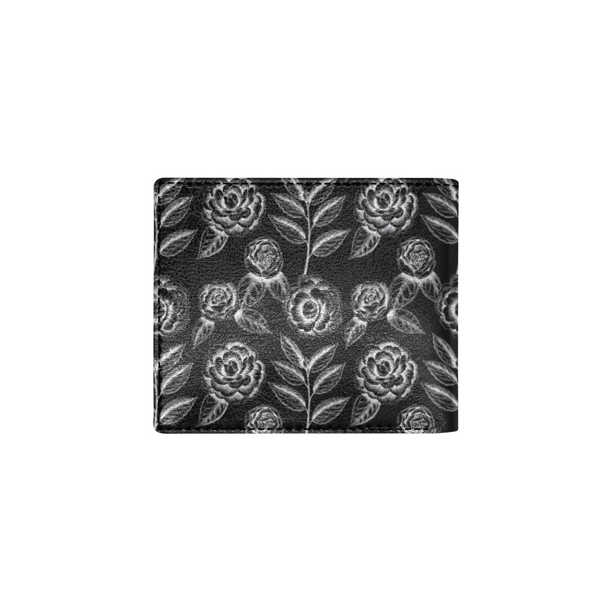 Camellia Pattern Print Design 02 Men's ID Card Wallet