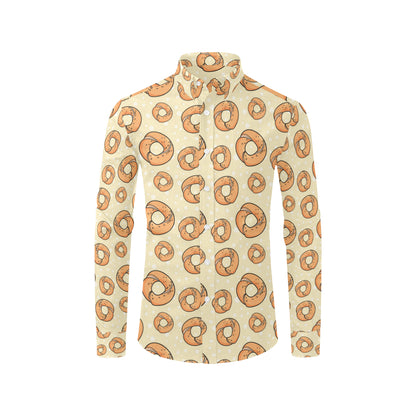 Bagel Pattern Print Design 03 Men's Long Sleeve Shirt
