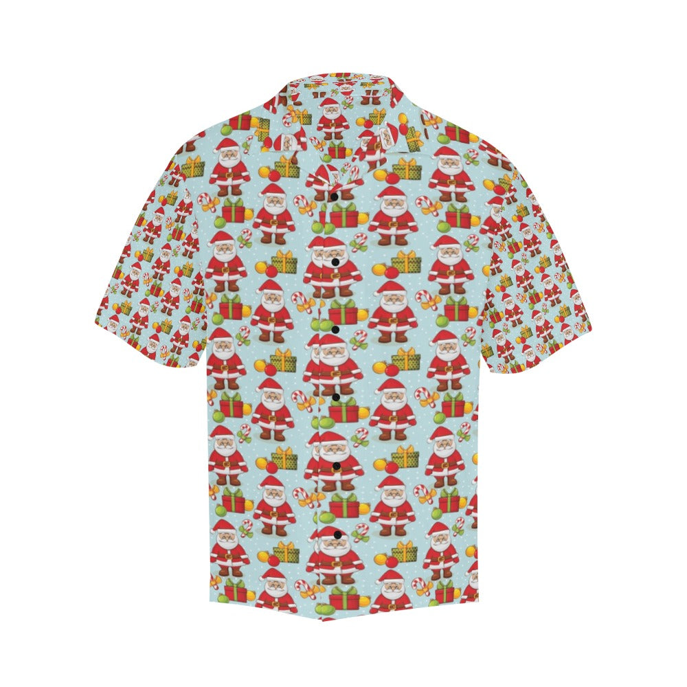 Santa Christmas Themed Print Design LKS303 Men's Hawaiian Shirt