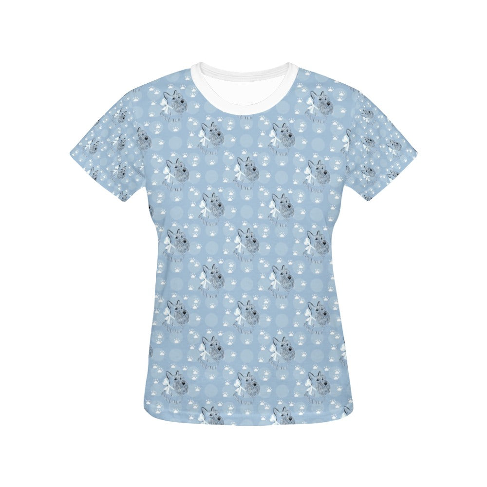 Scottish Terriers Print Design LKS308 Women's  T-shirt