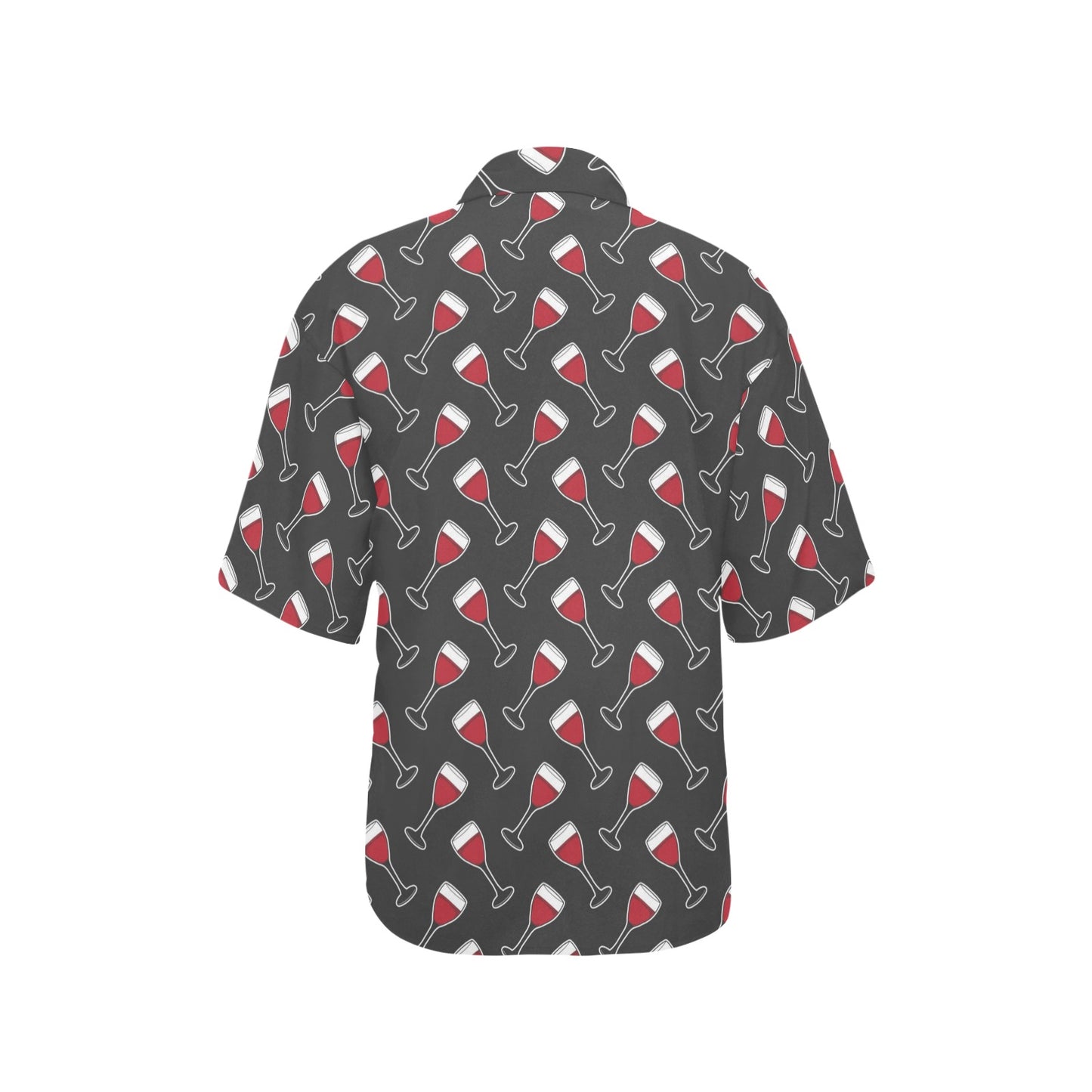 Wine Print Design LKS308 Women's Hawaiian Shirt