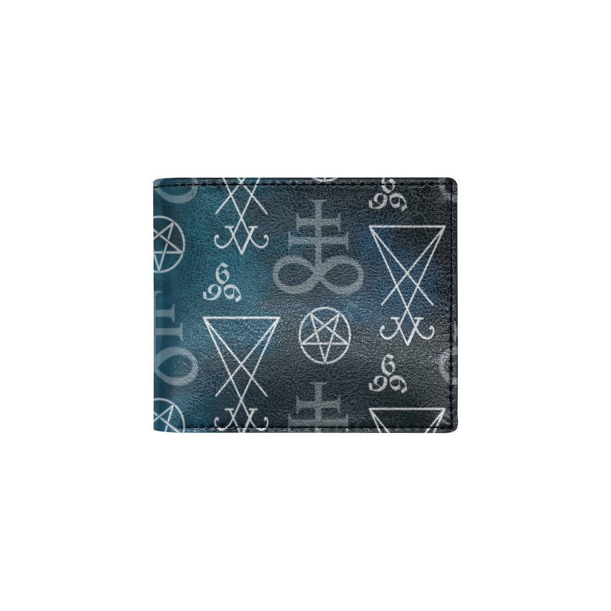 Pentagram Pattern Print Design A03 Men's ID Card Wallet