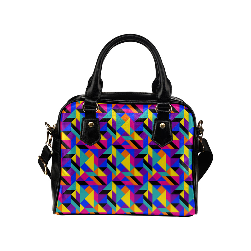 90s Colorful Pattern Print Design 1 Shoulder Handbag