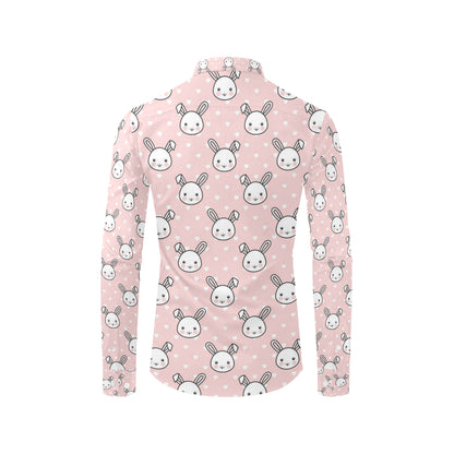 Rabbit Pattern Print Design RB02 Men's Long Sleeve Shirt
