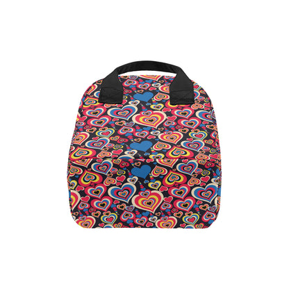 Heart Pattern Print Design HE08 Insulated Lunch Bag