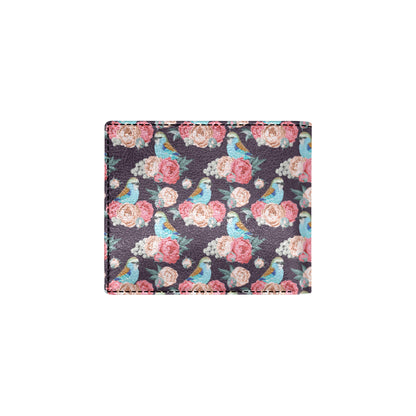 Bluebird Pattern Print Design 02 Men's ID Card Wallet