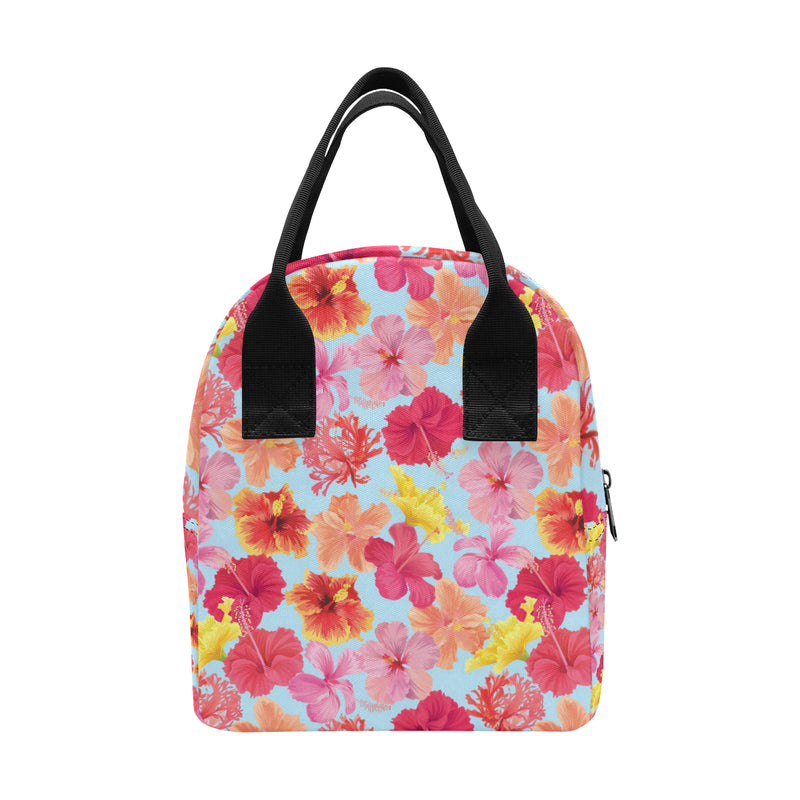 Hibiscus Pattern Print Design HB020 Insulated Lunch Bag