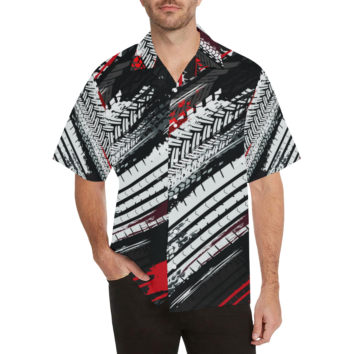 Racing Pattern Print Design A03 Men's Hawaiian Shirt