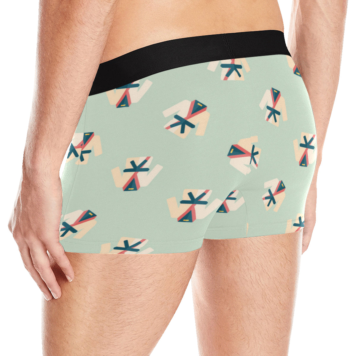 Karate Pattern Print Design 02 Men's Boxer Briefs