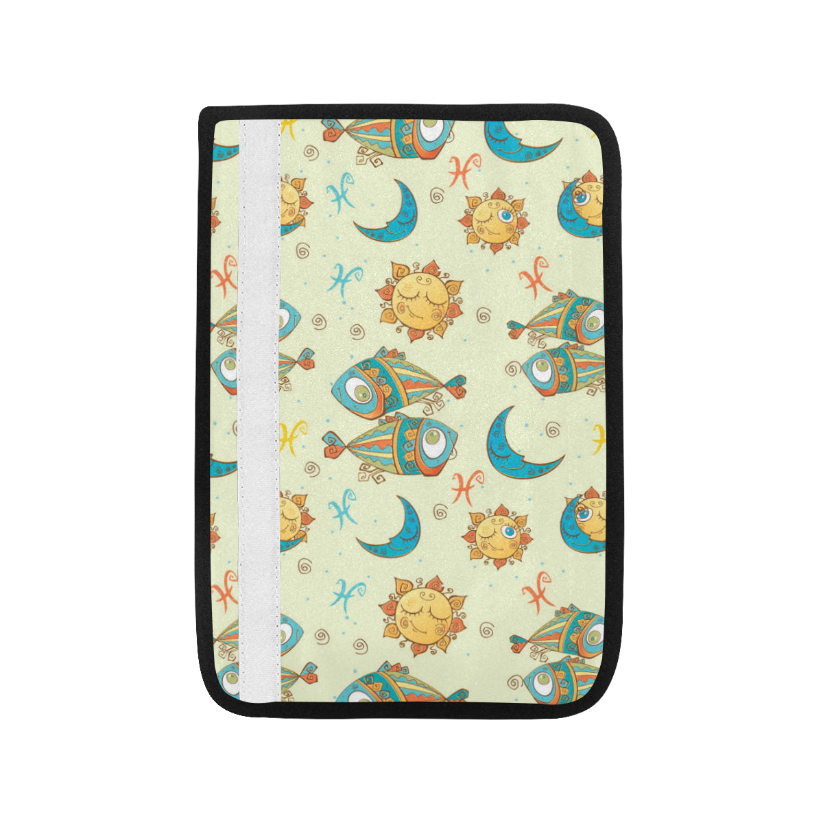 Pisces Pattern Print Design A03 Car Seat Belt Cover