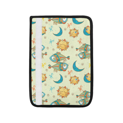 Pisces Pattern Print Design A03 Car Seat Belt Cover