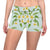 Yellow Plumeria Pattern Print Design PM024 Yoga Shorts