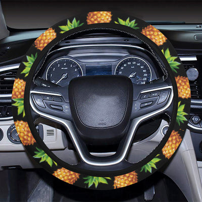 Pineapple Cute Print Design Pattern Steering Wheel Cover with Elastic Edge
