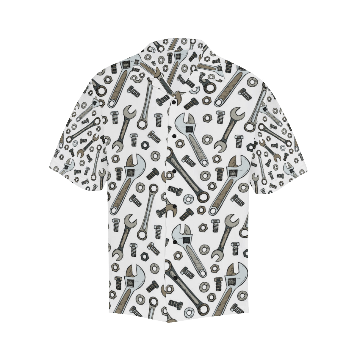 Mechanic Pattern Print Design 03 Men's Hawaiian Shirt