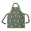 Hedgehog Cactus Pattern Print Design 04 Apron with Pocket