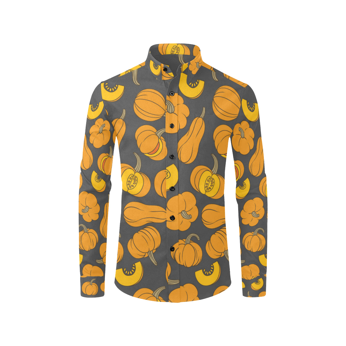 Pumpkin Pattern Print Design A03 Men's Long Sleeve Shirt