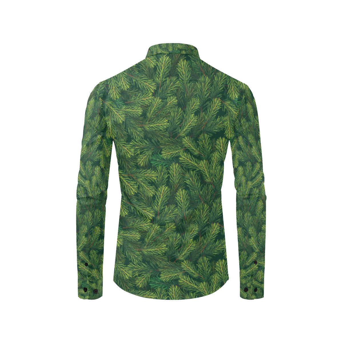 Christmas Tree Pattern Print Design 02 Men's Long Sleeve Shirt