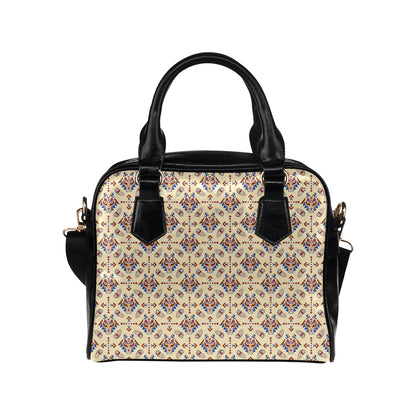 Aztec Wolf Pattern Print Design 03 Shoulder Handbag