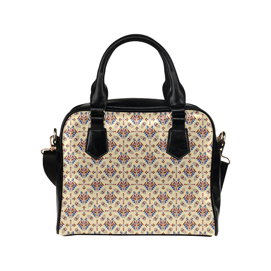 Aztec Wolf Pattern Print Design 03 Shoulder Handbag