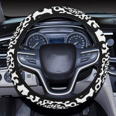 Yin Yang Spiral Design Print Steering Wheel Cover with Elastic Edge