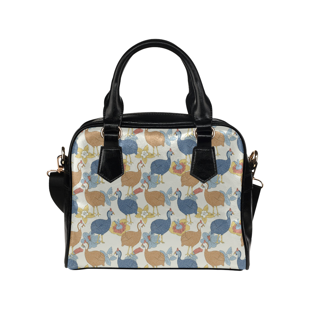 Guinea Fowl Pattern Print Design 01 Shoulder Handbag
