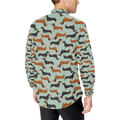 Dachshund Cute Print Pattern Men's Long Sleeve Shirt