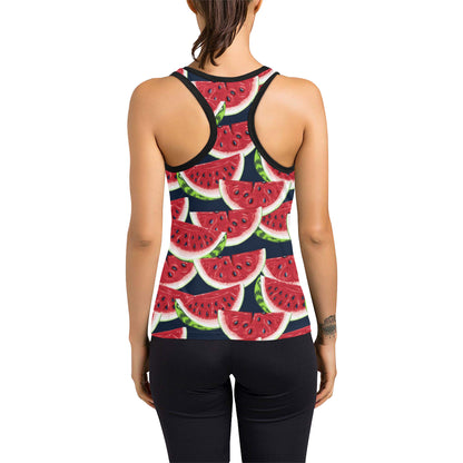 Watermelon Pattern Print Design WM011 Women's Racerback Tank Top
