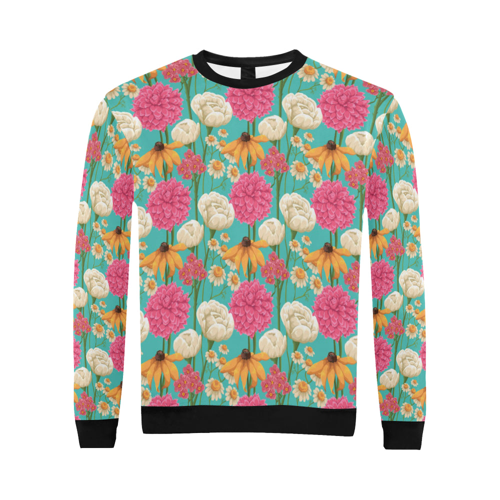 Summer Floral Pattern Print Design SF07 Men Long Sleeve Sweatshirt