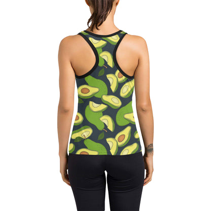 Avocado Pattern Print Design AC013 Women's Racerback Tank Top