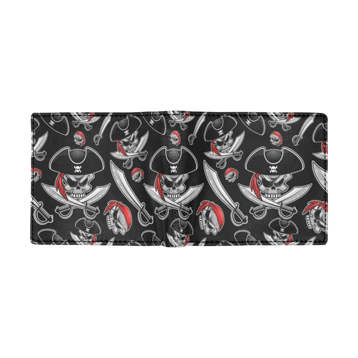 Pirate Pattern Print Design A05 Men's ID Card Wallet