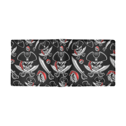 Pirate Pattern Print Design A05 Men's ID Card Wallet