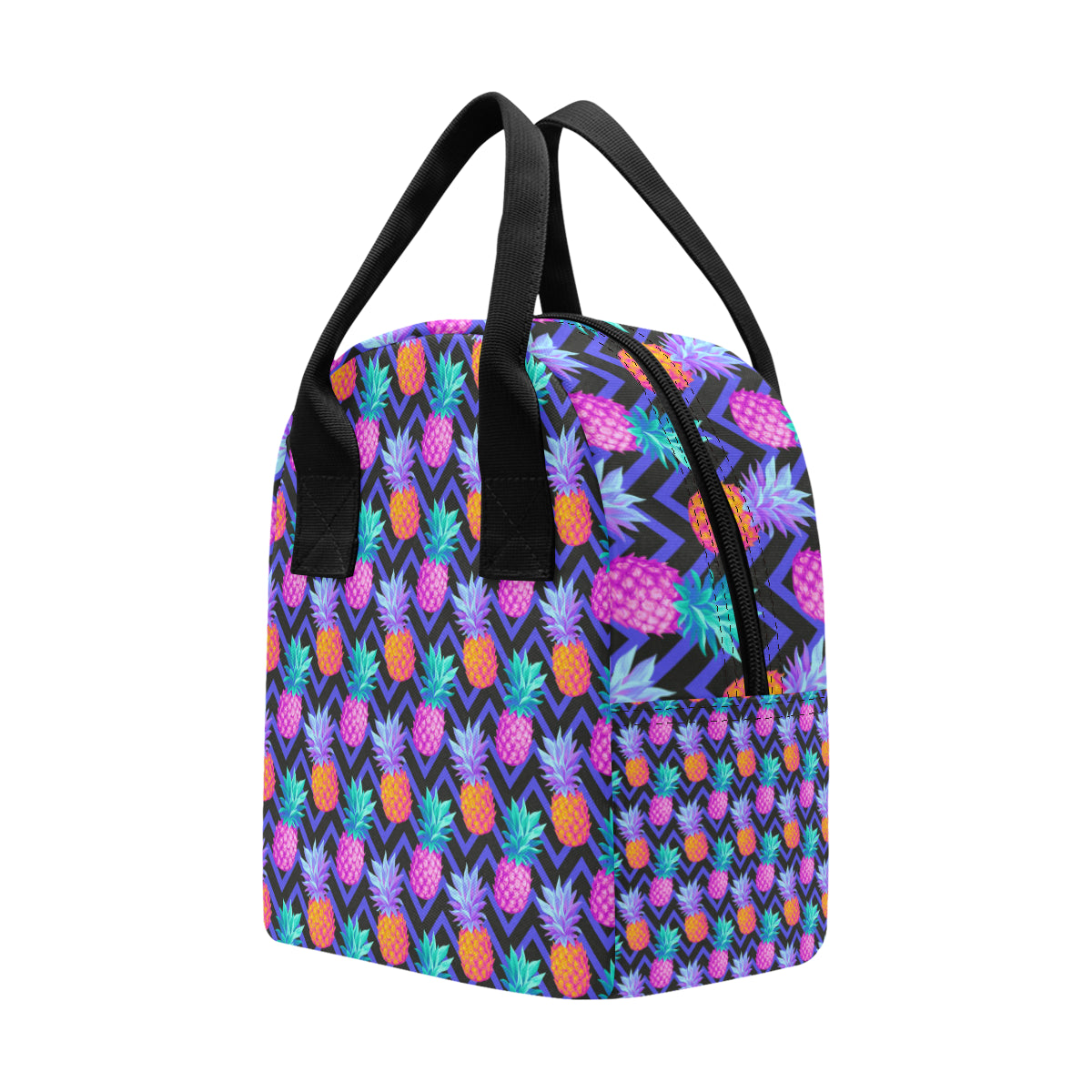 Pineapple Color Art Pattern Insulated Lunch Bag