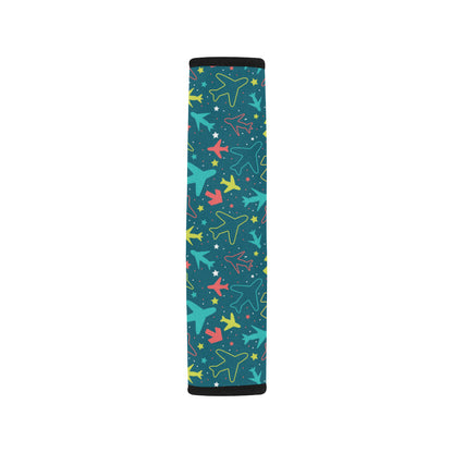 Airplane Pattern Print Design 05 Car Seat Belt Cover