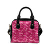 Camo Pink Pattern Print Design 01 Shoulder Handbag