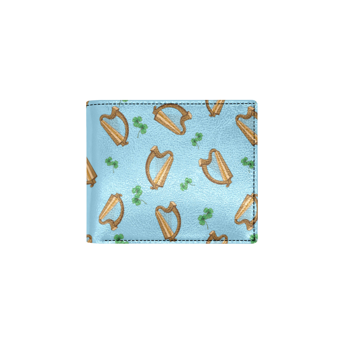 Harp Pattern Print Design 01 Men's ID Card Wallet