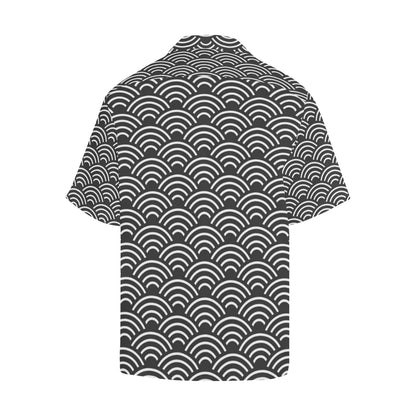 Scales Black White Pattern Print Design 03 Men's Hawaiian Shirt