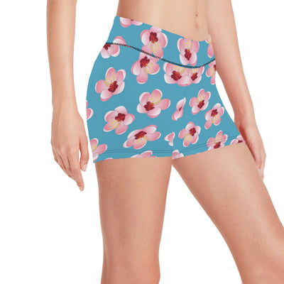 Cherry Blossom Pattern Print Design CB09 Yoga Shorts