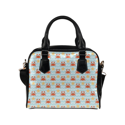 Crab Pattern Print Design 03 Shoulder Handbag