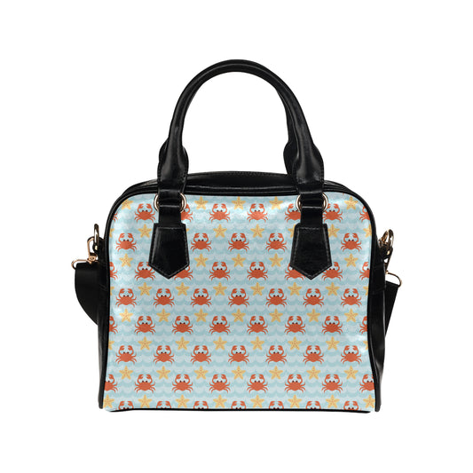 Crab Pattern Print Design 03 Shoulder Handbag