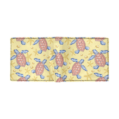 Sea Turtle Pattern Print Design T06 Men's ID Card Wallet