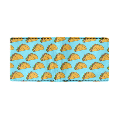 Taco Pattern Print Design TC03 Men's ID Card Wallet