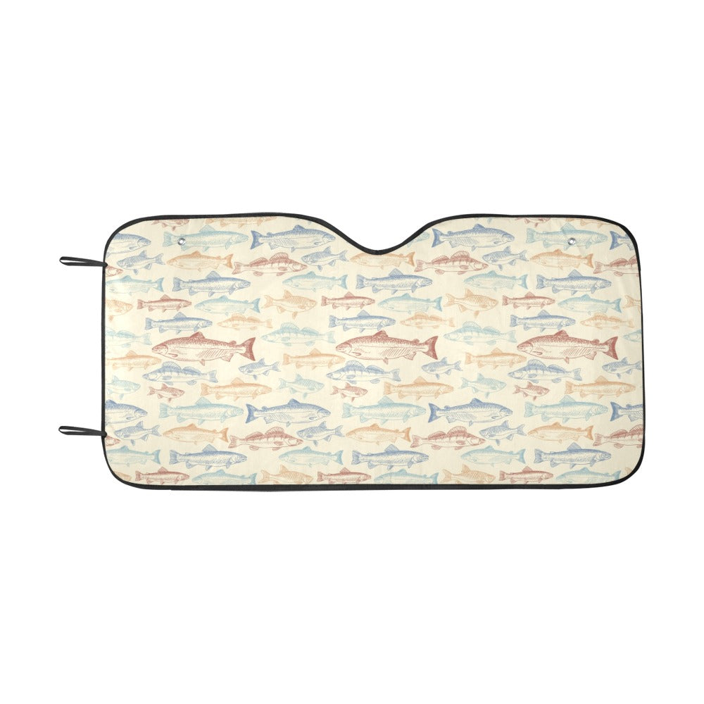 Salmon Fish Print Design LKS302 Car front Windshield Sun Shade