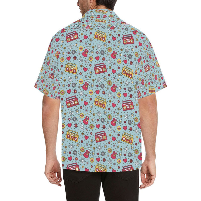Hippie Print Design LKS307 Men's Hawaiian Shirt